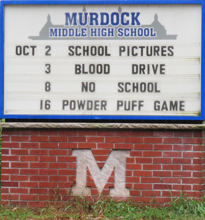 Murdock October sign 2018